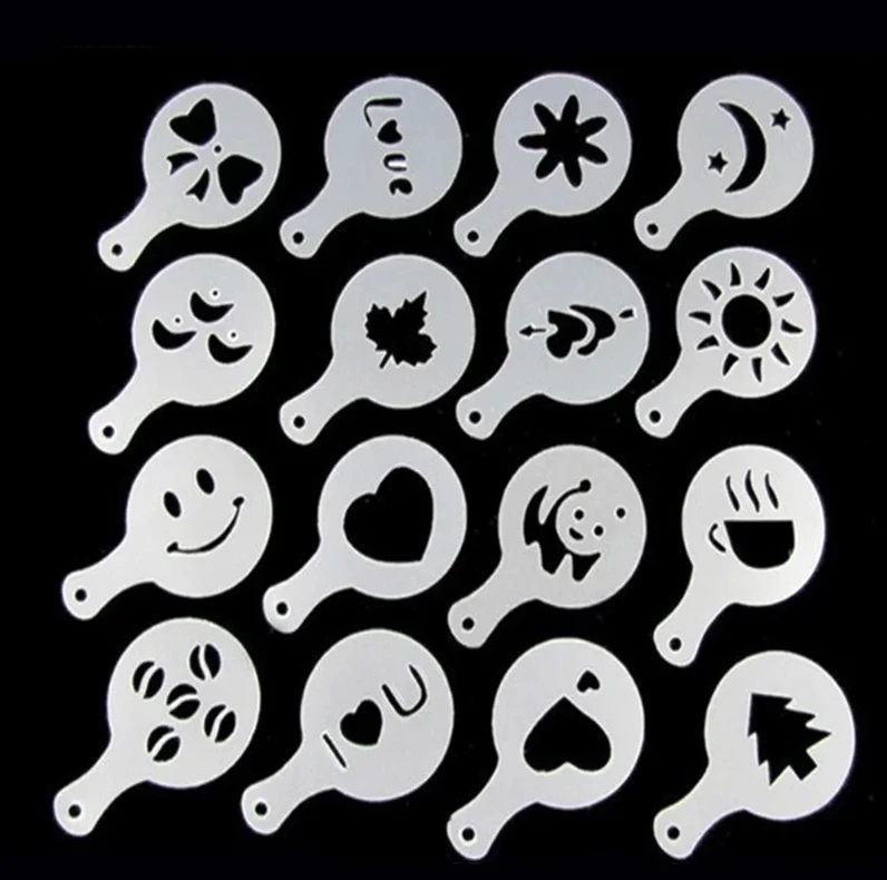 16Pcs/Set Coffee Mold Latte Ca - огляд і ціна Coffee Shop Equipment